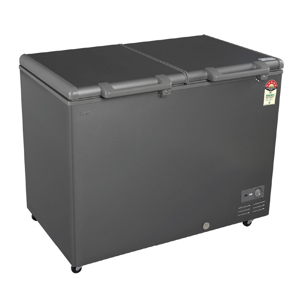 Haier 510 Ltr Double door- Embossed Titanium Grey colour Convertible Hard top Freezer